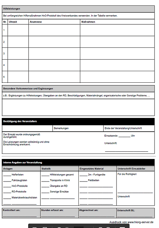 Einsatzbericht Vorlage(n) - Vorlagen & Formulare - Forum HiOrg-Server